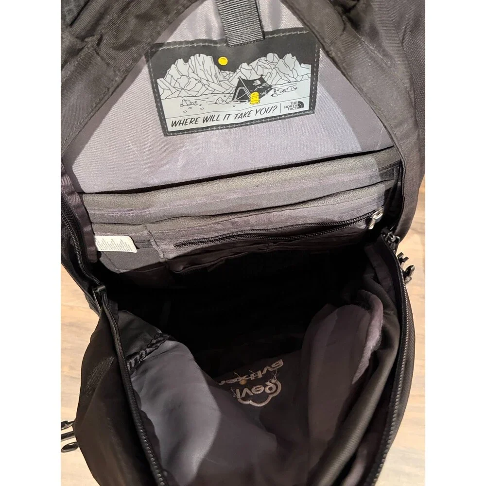 The North Face Fall Line Flexvent Laptop Utility Sport Backpack Black With Logo
